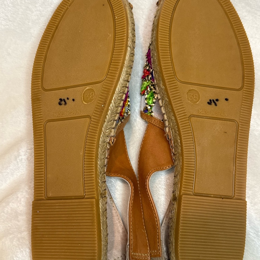 Eric Michael Colorful Paisley Embroidered Espadrilles Women’s size EU‎ 38 US 7.5 - Picture 6 of 8